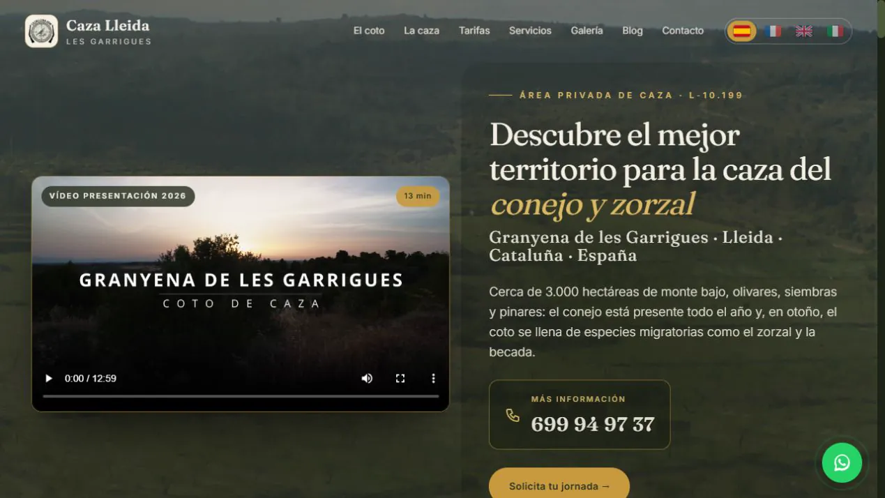 Página de inicio de Caza Lleida